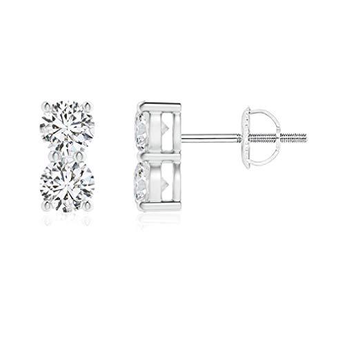 【並行輸入品】Eraa Jewel Earrings, 4.00ct Round Cut, Basket Set Stud Earrings,の画像