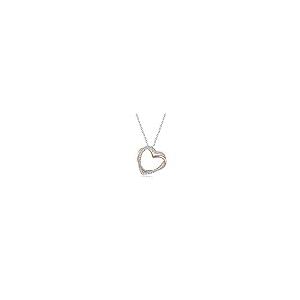 e135レディース ジルコニアダイヤ　ダブルハート　シルバー ネックレス Amazon.co.jp: immobird ダブルハートネックレス レディース 5A