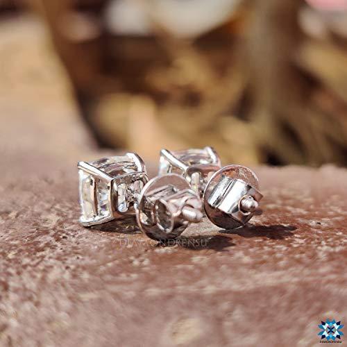 【並行輸入品】Diamondrensu 2.72 CTW Cushion Cut Colorless Moissanite Studs forの画像