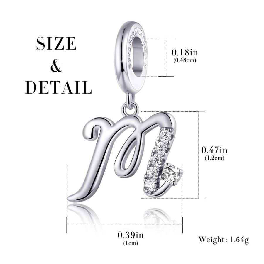 並行輸入品】FOREVER QUEEN イニシャルA~Z文字チャーム 925