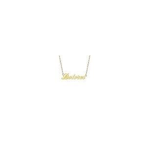 【並行輸入品】DUGISOWE 10K 14K 18K ゴールド カスタムネームネックレス パーソナライズ ソリッドゴールド カスタムネームプレの画像