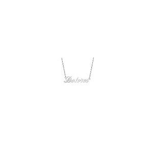 【並行輸入品】DUGISOWE 10K 14K 18K ゴールド カスタムネームネックレス パーソナライズ ソリッドゴールド カスタムネームプレの画像