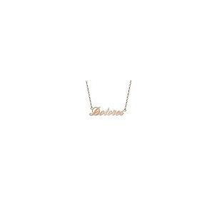 【並行輸入品】DUGISOWE 10K 14K 18K ゴールド カスタムネームネックレス パーソナライズ ソリッドゴールド カスタムネームプレの画像