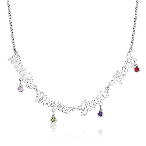 【並行輸入品】Ashleymade Personalized Names Necklace with 345 Simulated Births_1