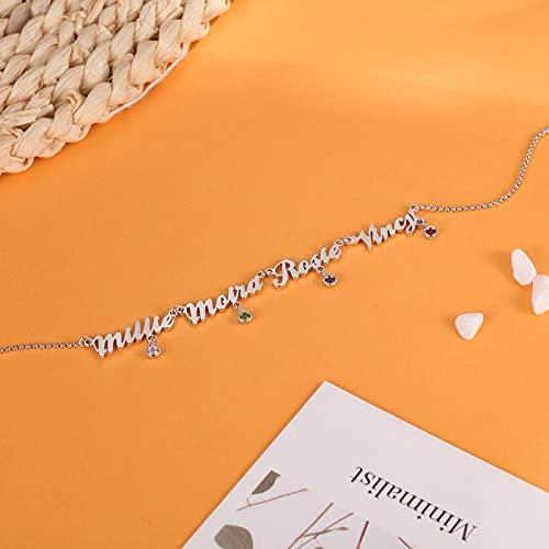 【並行輸入品】Ashleymade Personalized Names Necklace with 345 Simulated Births_7