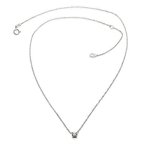 【並行輸入品】Beautiful 18 carat white gold necklace with a brilliant cut diamの画像