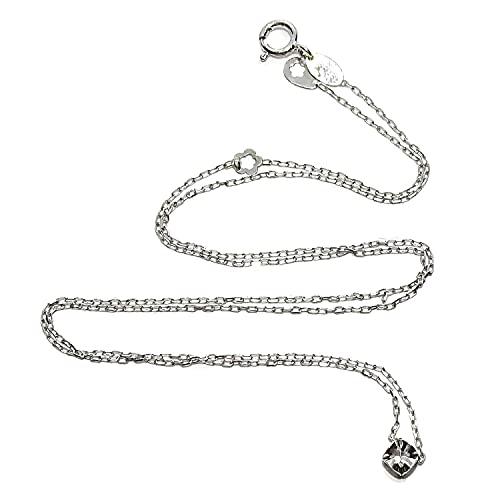 【並行輸入品】Beautiful 18 carat white gold necklace with a brilliant cut diamの画像