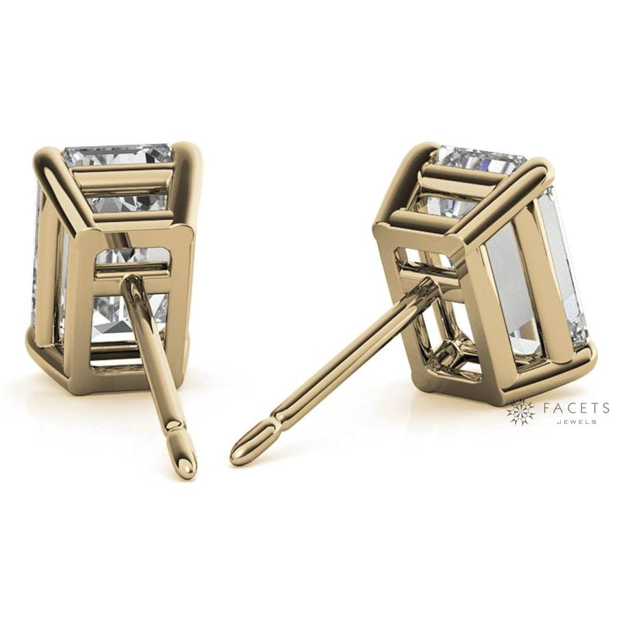 【並行輸入品】Facets Jewels Moissanite Stud Earings, 1.3ct DEF Color Brilliantの画像