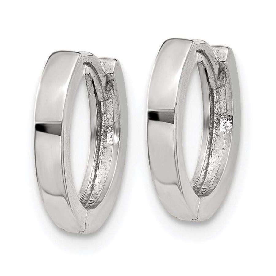 【並行輸入品】14k White Gold Round Hinged Hoop Earrings 8mm 1.5mm style TM620の画像