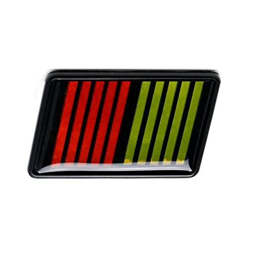 【並行輸入品】iJDMTOY レッド/イエロー ストライプ グリルバッジ エンブレム リアマウントパネル/歯ロック付き 三菱ランサーエボリューシの画像