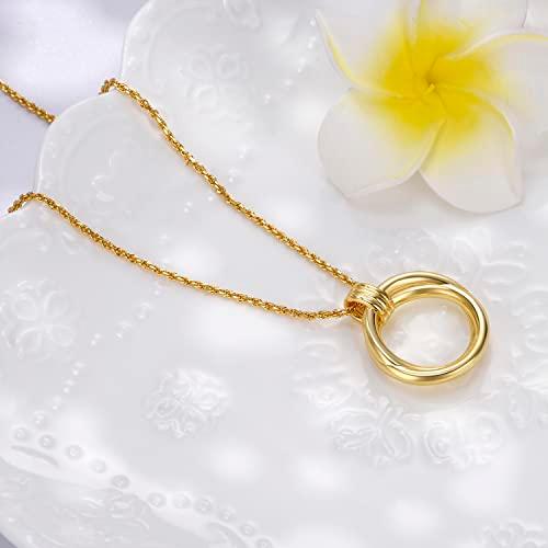 【並行輸入品】FRUMOS Dainty Layered Choker Necklace 18K Gold Plated Y Pendant_7