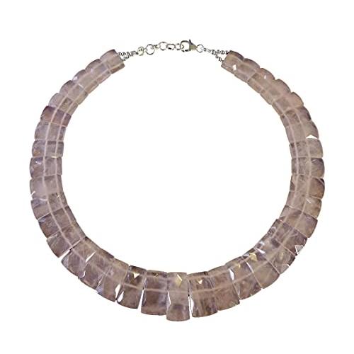 【並行輸入品】Handmade Collar Necklace For Women, 925 Sterling Silver, Rose Quの画像