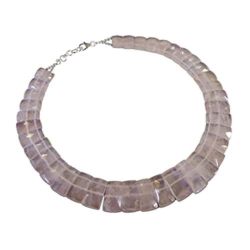 【並行輸入品】Handmade Collar Necklace For Women, 925 Sterling Silver, Rose Quの画像