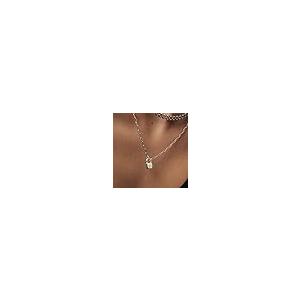 【並行輸入品】Oak&Luna イニシャルロックネックレス スターリングシルバー 935 / 18Kゴールドメッキ カスタム女性用ジュエリー_5