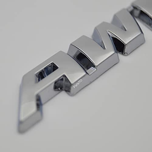 【並行輸入品】クロムメタル AWD エンブレムバッジ ネームプレート 接着剤付き トヨタ ホンダ スバル 日産 フォード用 Chrome Metの画像