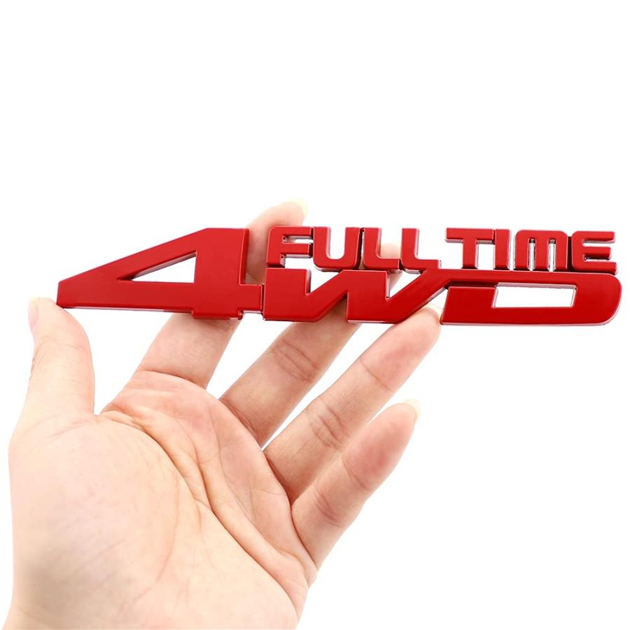 【並行輸入品】2 Pcs 4WD Full TIME Emblem 3D Metal Decal Car Side Rear Front Trの画像