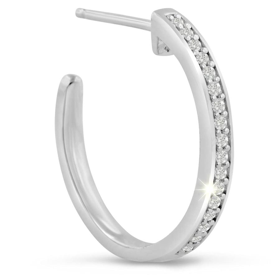 Diamond Hoop Earrings For Women, 1/4 Carat Diamond Hoop Earrings 並行輸入品｜best-style｜10