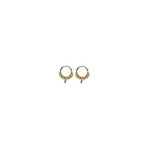 【並行輸入品】22K/18Kイエローファインゴールド絞首刑設計フープイヤリング22カラットと18カラットファインゴールド、サイズの両方で利用可能の画像