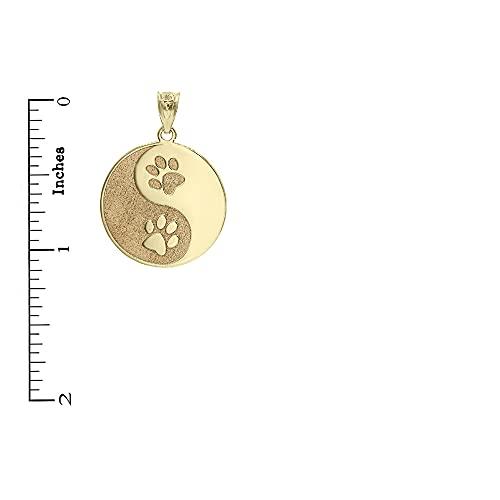 【並行輸入品】Certified 10k Gold Personalized Name Yin Yang Tai Chi Cute Puppyの画像
