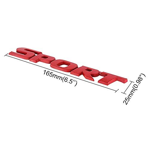 【並行輸入品】Senzeal 2PCS 3D Metal Sport Letters Digital Emblem Auto Trunk Doの画像