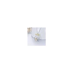 【並行輸入品】MISTBEE バニーネックレス スターリングシルバー ウサギと女の子 ペンダントネックレス クリスタルバニー 女の子へのギフト，