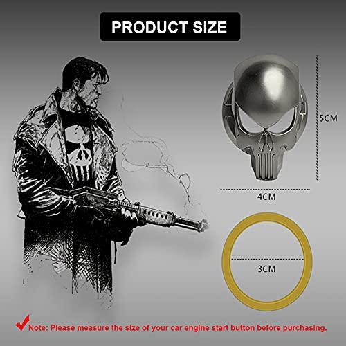 【並行輸入品】IPOVO Auto Engine Start Button Cover, Push to Skull Ignition Proの画像