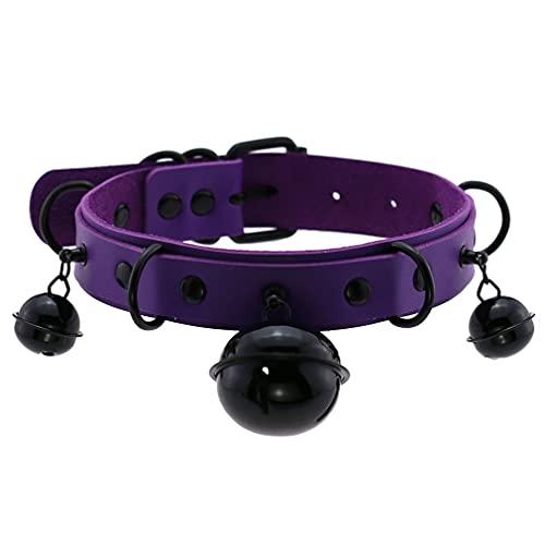 【並行輸入品】FM FM42 Purple PU Simulated Leather Black tone 4cm Large Bell Ri