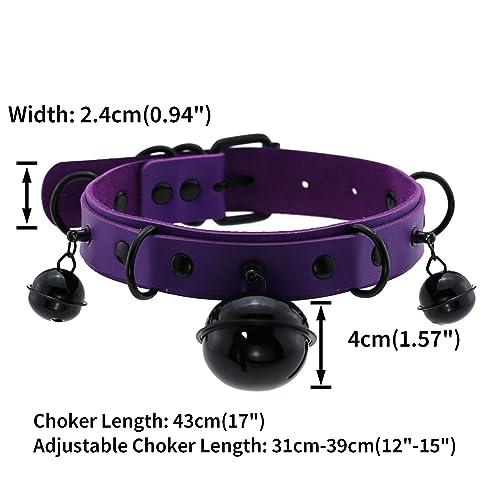 【並行輸入品】FM FM42 Purple PU Simulated Leather Black tone 4cm Large Bell Ri