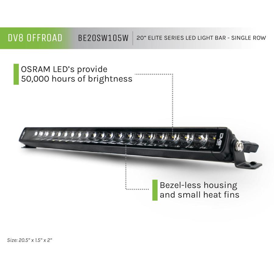 【並行輸入品】DV8 Offroad | LED Light Bar | 20" Low Profile | 8.820 Lumen from_9