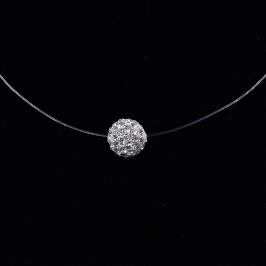 【並行輸入品】QWERBAM Women Fishing Line Necklace Silver Color Invisible Chain_6