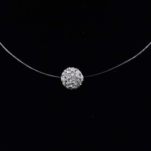 【並行輸入品】QWERBAM Women Fishing Line Necklace Silver Color Invisible Chain_7