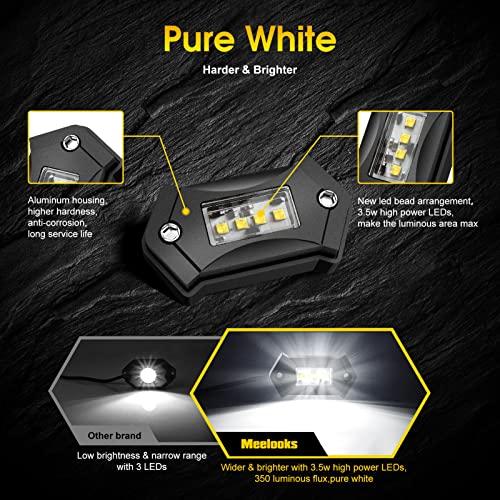 【並行輸入品】LED Rock Lights，4 pods White Rock Lights with 350LM 64 LED Light_7