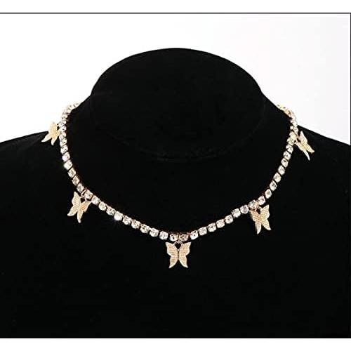 【並行輸入品】Angelastore Gift!Necklace female fashion simple full diamond but_2