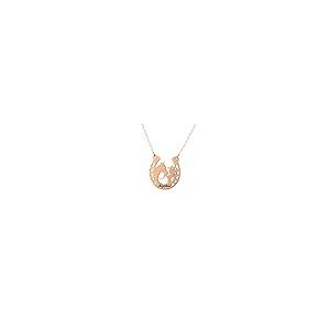 【並行輸入品】GLAVEHO 18K 14K ソリッドゴールド 馬と少女 ネックレス 名前入り 本物のゴールド 幸運の蹄鉄ペンダントネックレスの画像