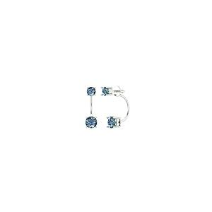 【並行輸入品】3.20 CT Drop 2 stone Round Cut Solitaire Genuine Blue Moissaniteの画像