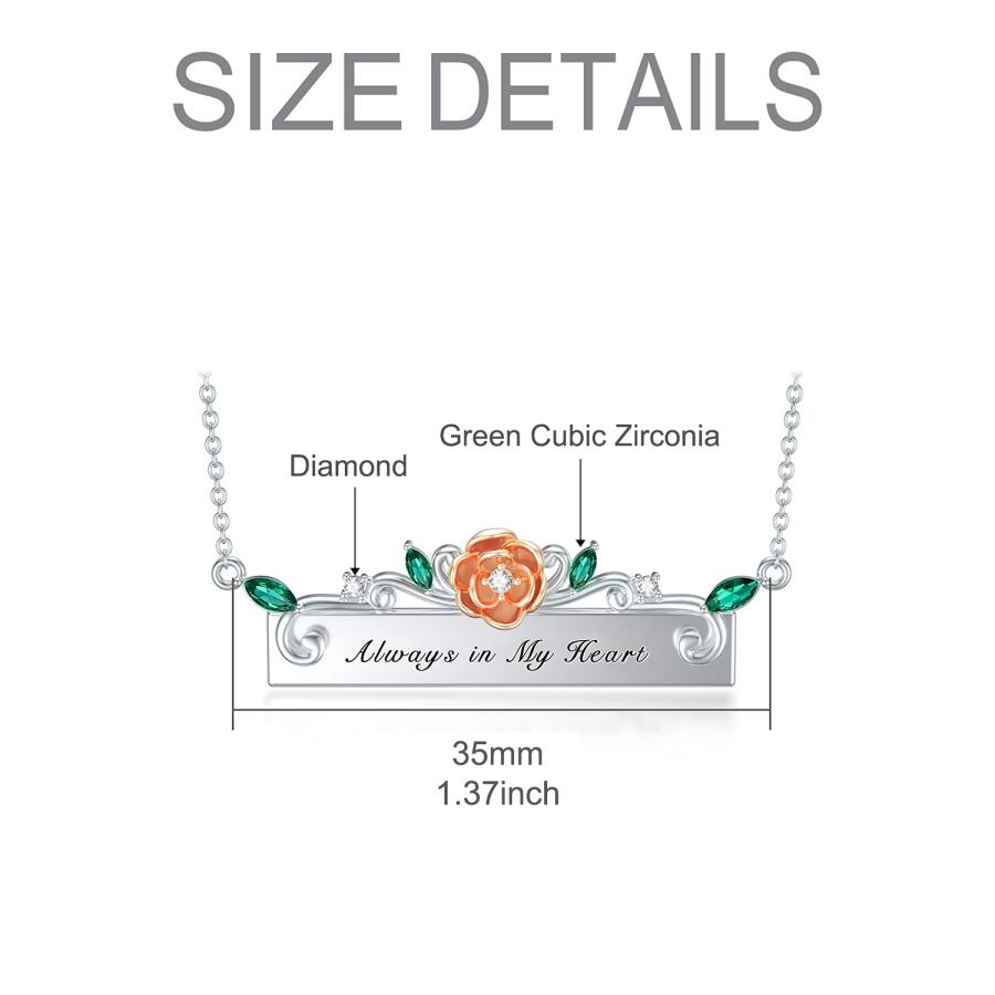 【並行輸入品】925 Sterling Silver Personalized Diamond Necklace， Nameplate Nec_3