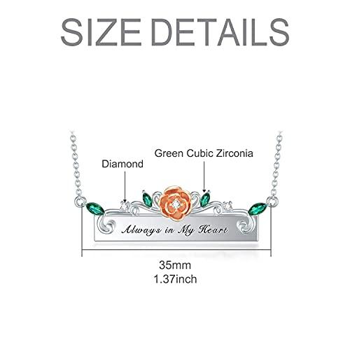 【並行輸入品】925 Sterling Silver Personalized Diamond Necklace， Nameplate Nec_4