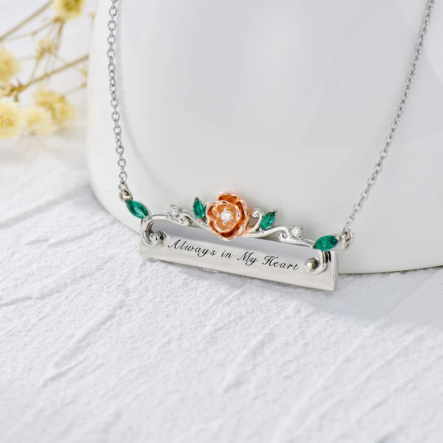 【並行輸入品】925 Sterling Silver Personalized Diamond Necklace， Nameplate Nec_6