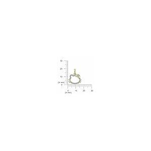 【並行輸入品】0.50 Ct Round Cut White Diamond Hello Kitty Pendant Necklace 14kの画像