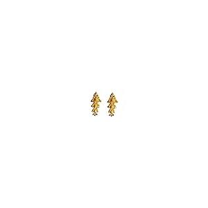 【並行輸入品】22K / 18Kイエローファインゴールドトリプルトライアングル設計イヤリング22カラットと18カラットファインゴールドの両方で利の画像