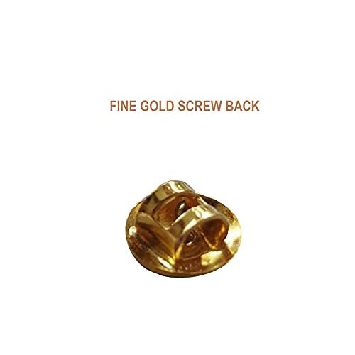 【並行輸入品】22K / 18Kイエローファインゴールドトリプルトライアングル設計イヤリング22カラットと18カラットファインゴールドの両方で利の画像