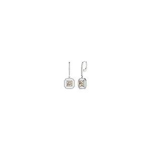 【並行輸入品】3.27CT Princess Round Cut Halo Solitaire Yellow Moissanite Pairの画像