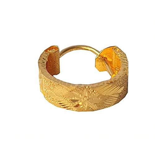 【並行輸入品】22K / 18Kイエローファインゴールド綺麗な設計フープイヤリング22カラットと18カラットファインゴールドの両方で利用可能女性の画像
