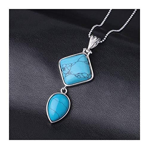 【並行輸入品】QWERBAM Women Trendy Natural Quartz Water Drop Pendants Necklace_1