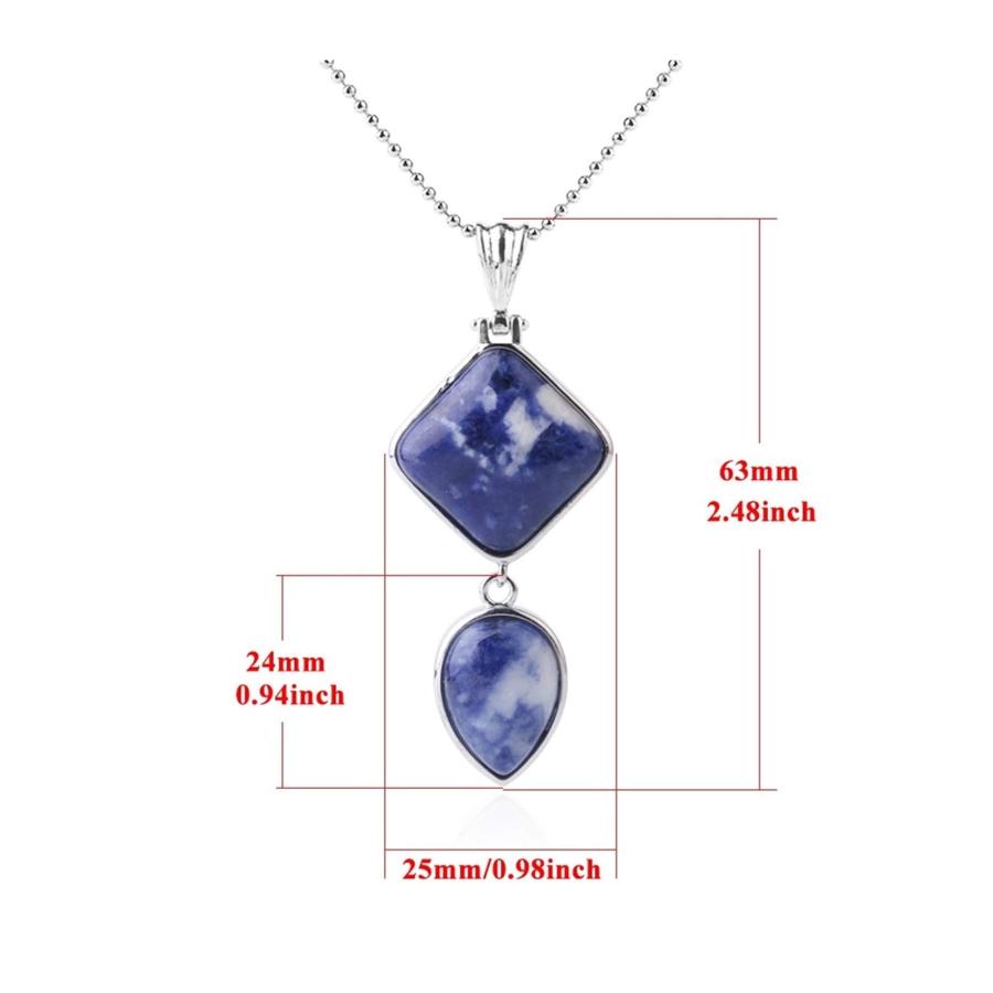【並行輸入品】QWERBAM Women Trendy Natural Quartz Water Drop Pendants Necklace_9