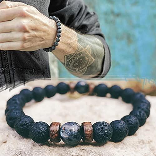 【並行輸入品】SANWOOD Cool Bracelets for Men，Men Bracelet Unique Surface Volca_7