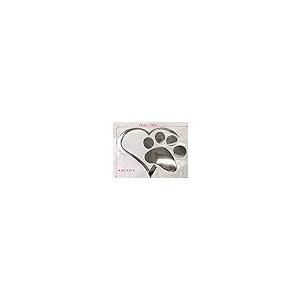 【並行輸入品】LZLRUN 2Pcs 3D Chrome Dog Paw Footprint with Peach Heart Stickerの画像