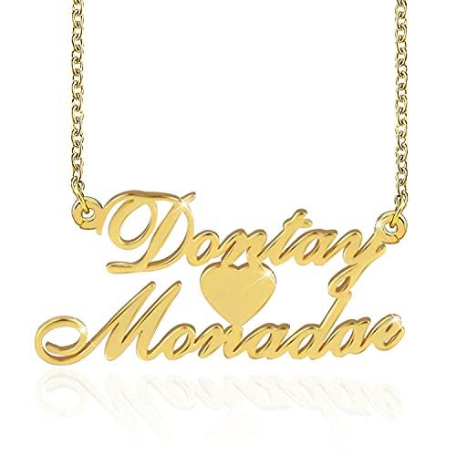 【並行輸入品】Ayafee 10K 14K 18K Gold Name Necklace Personalized Custom Name Nの画像
