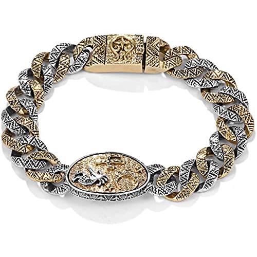 【並行輸入品】Roseheart Classic Sterling 925silver Trendy Metal Chain Link Braの画像