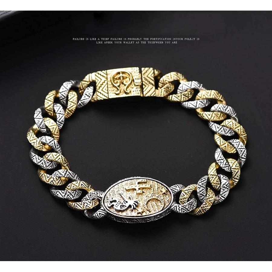 【並行輸入品】Roseheart Classic Sterling 925silver Trendy Metal Chain Link Braの画像